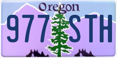 OR license plate 977STH