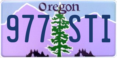 OR license plate 977STI