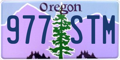 OR license plate 977STM