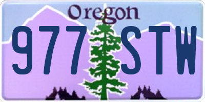 OR license plate 977STW