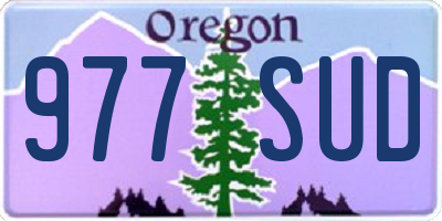 OR license plate 977SUD