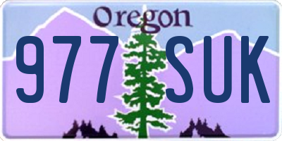 OR license plate 977SUK