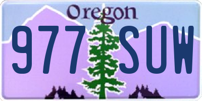 OR license plate 977SUW