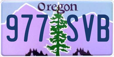 OR license plate 977SVB