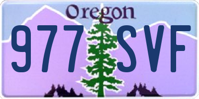OR license plate 977SVF