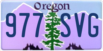 OR license plate 977SVG