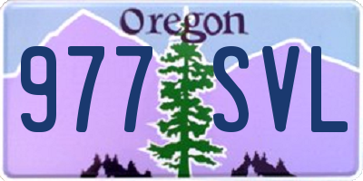 OR license plate 977SVL