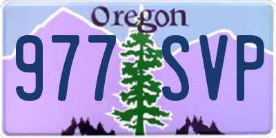 OR license plate 977SVP