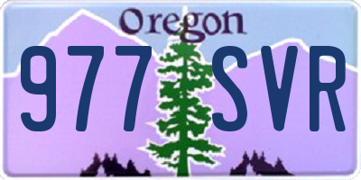 OR license plate 977SVR