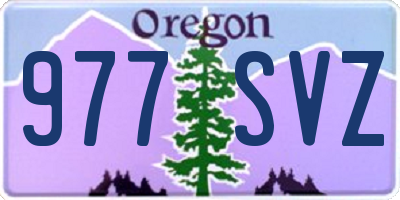 OR license plate 977SVZ