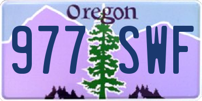 OR license plate 977SWF