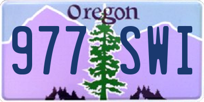 OR license plate 977SWI
