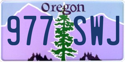 OR license plate 977SWJ