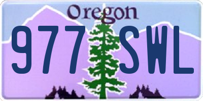 OR license plate 977SWL