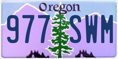 OR license plate 977SWM