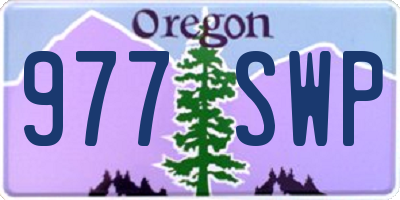 OR license plate 977SWP