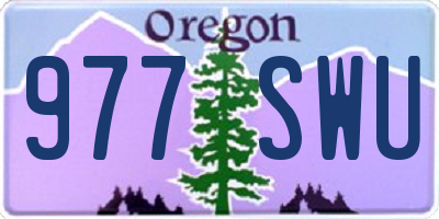 OR license plate 977SWU