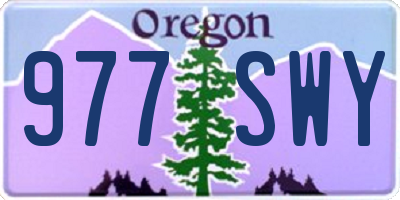 OR license plate 977SWY
