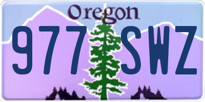OR license plate 977SWZ