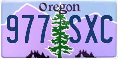 OR license plate 977SXC
