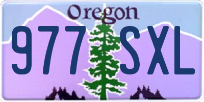 OR license plate 977SXL