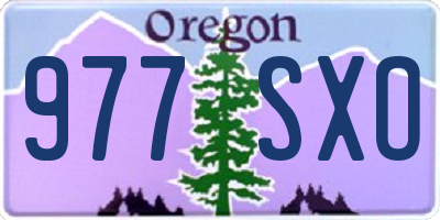 OR license plate 977SXO