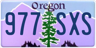OR license plate 977SXS