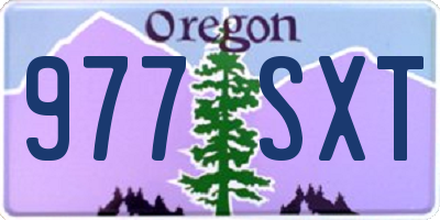 OR license plate 977SXT
