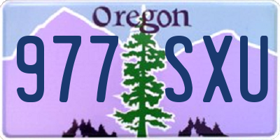 OR license plate 977SXU