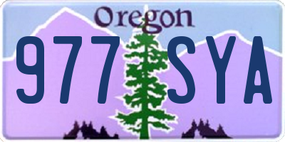 OR license plate 977SYA