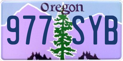 OR license plate 977SYB