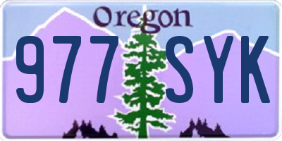 OR license plate 977SYK