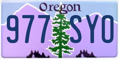 OR license plate 977SYO