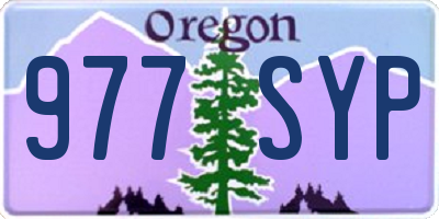 OR license plate 977SYP