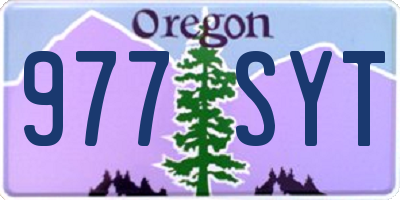 OR license plate 977SYT