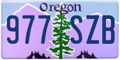 OR license plate 977SZB