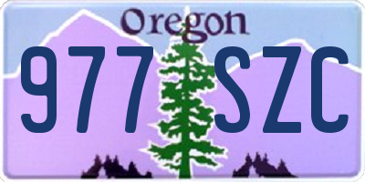 OR license plate 977SZC