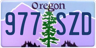 OR license plate 977SZD