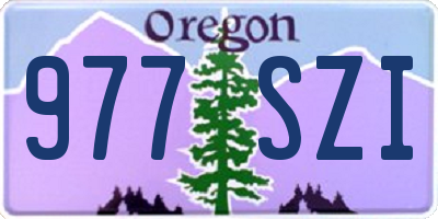 OR license plate 977SZI