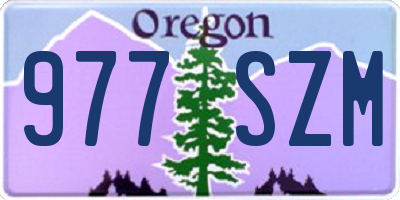 OR license plate 977SZM