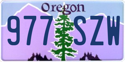 OR license plate 977SZW