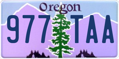 OR license plate 977TAA