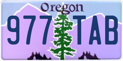 OR license plate 977TAB