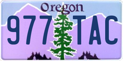 OR license plate 977TAC