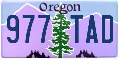 OR license plate 977TAD