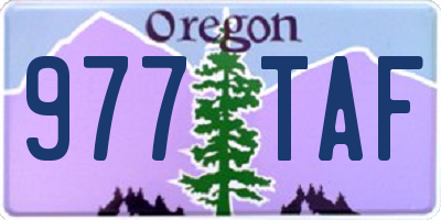 OR license plate 977TAF