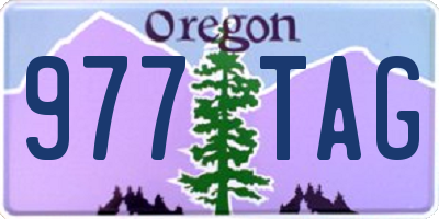 OR license plate 977TAG