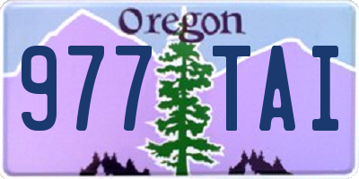 OR license plate 977TAI