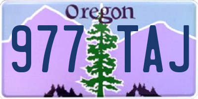 OR license plate 977TAJ