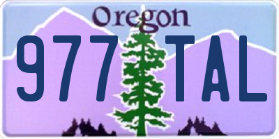 OR license plate 977TAL